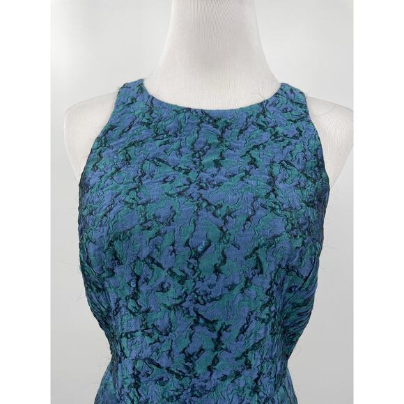 Sachin & Babi Dress Womens 2 Crystal Moon Blue Green High Low Cutout Back - Picture 15 of 15